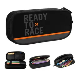 Ready To Race Pencil Cases for Girl Boy Big Capacity Enduro Cross Motocross Bitumen Bike Life Pen Bag Box Stationery