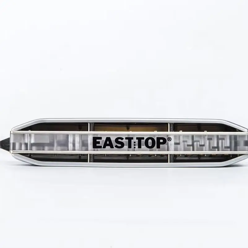 East Top Chromatic Harmonica Key of C 16 Hole Professional Mouth Organ Harmonica for Adults, Professional Player, Beginners