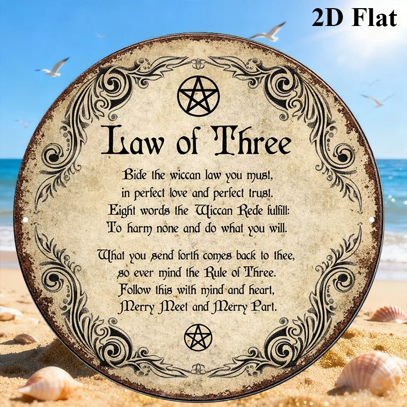 CIFBUY Vintage Wicca Triple Goddess Aluminum Wall Art Waterproof Durable Rustproof Metal Sign For Home Room Decor view 4