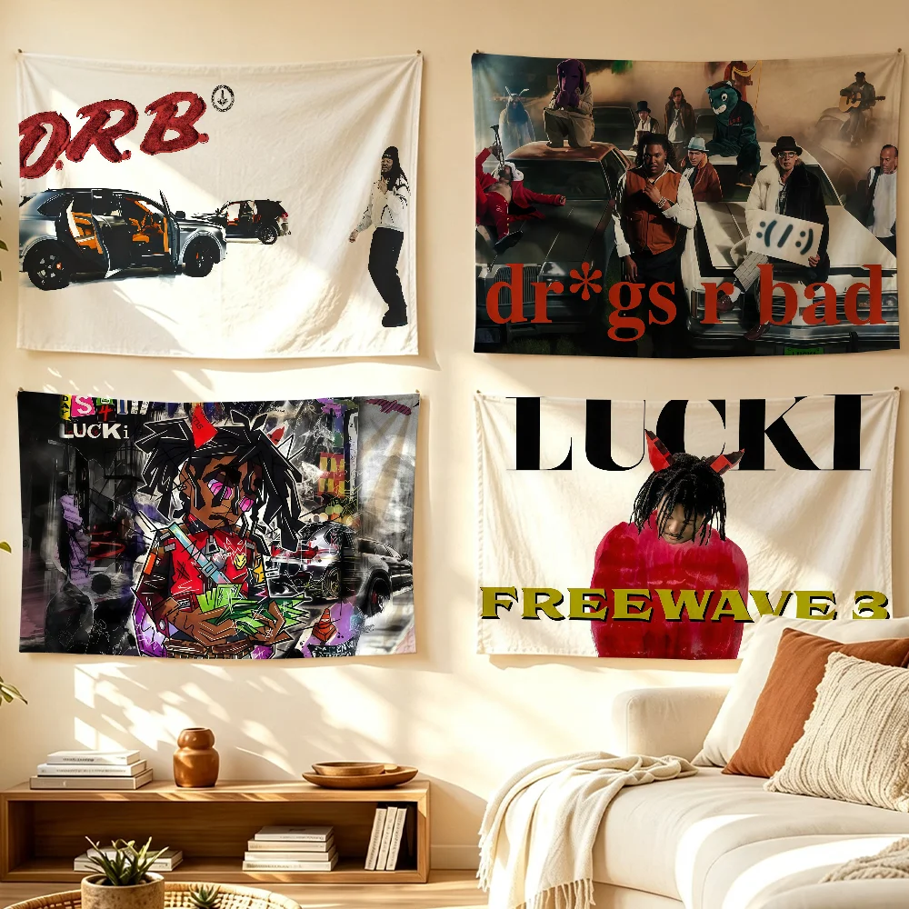 Rapper Lucki Flag For Sports Matches Games Parade Rally Holiday Festival Backyard Balcony Club Bar Decor