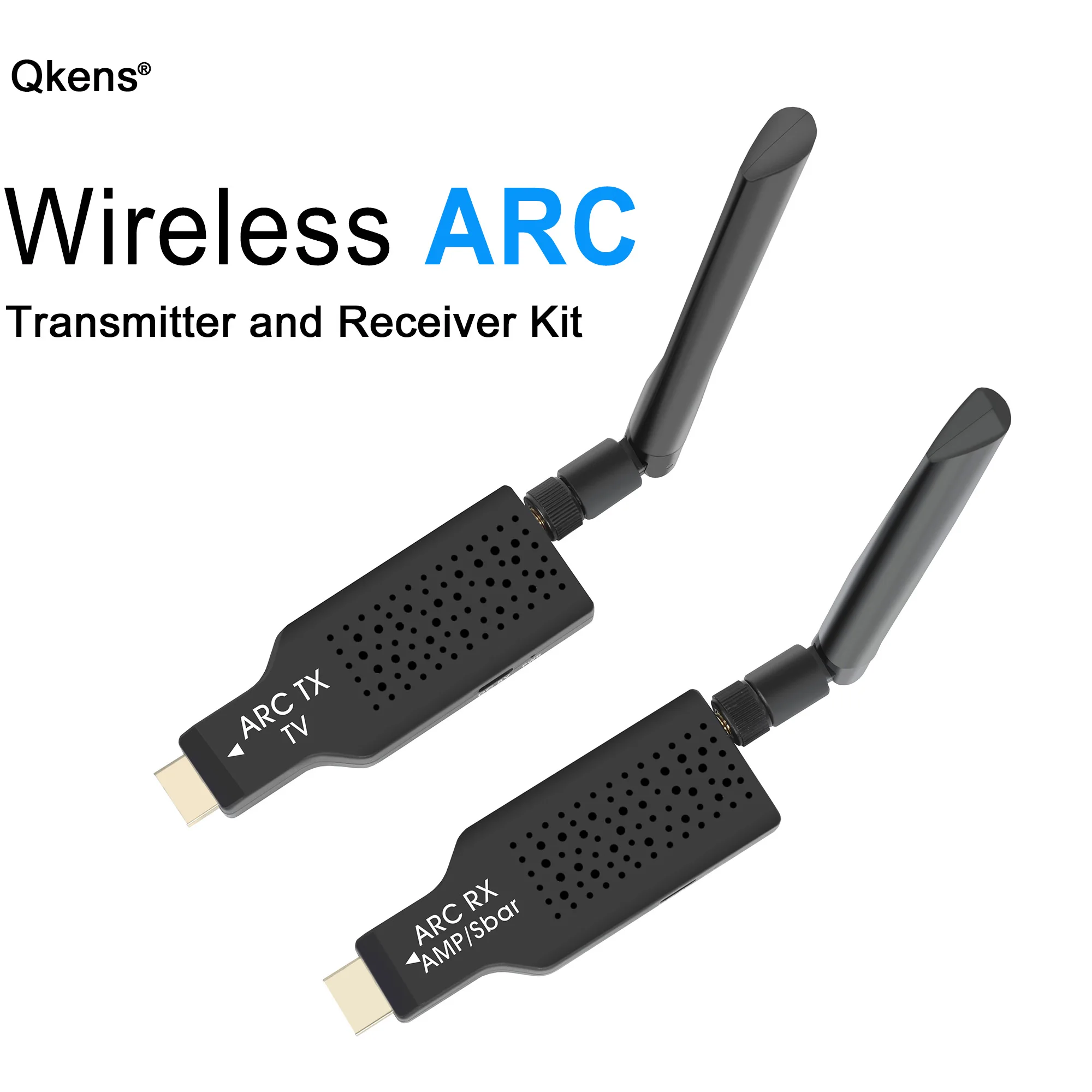 50M Wireless ARC Audio Transmitter and Receiver Wireless HDMI ARC Audio Extender Adapter for TV Projector To Sound Bar Speaker