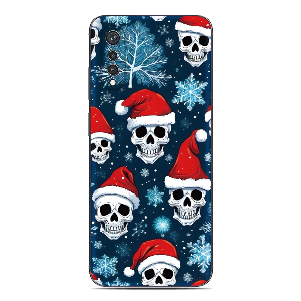 Christmas Skulls Back Cover For Sony Xperia 1 VII 10 VI 5 II III IV V 2023 XZ5 XZ4 XZ3 XZ2 XA2 Ultra Z5 L3 Phone Case Soft Funda view 6