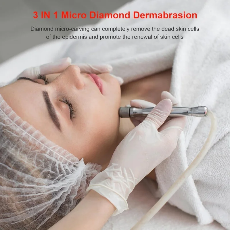 Máquina de microdermoabrasión de diamante 3 en 1, instrumento Facial para exfoliación, eliminación de espinillas, uso doméstico en Spa, dispositivo de cuidado de la piel Facial