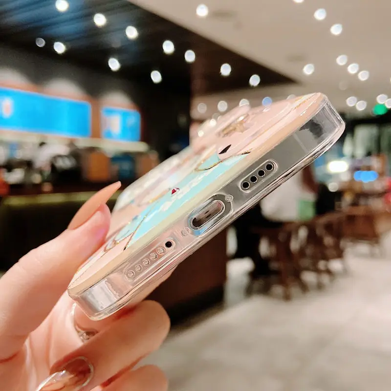 Disney Desmini Kawaii mobile phone case suitable for 15PROMAX 15 14PROMAX 13 Cartoon cute mobile phone case gift wholesale