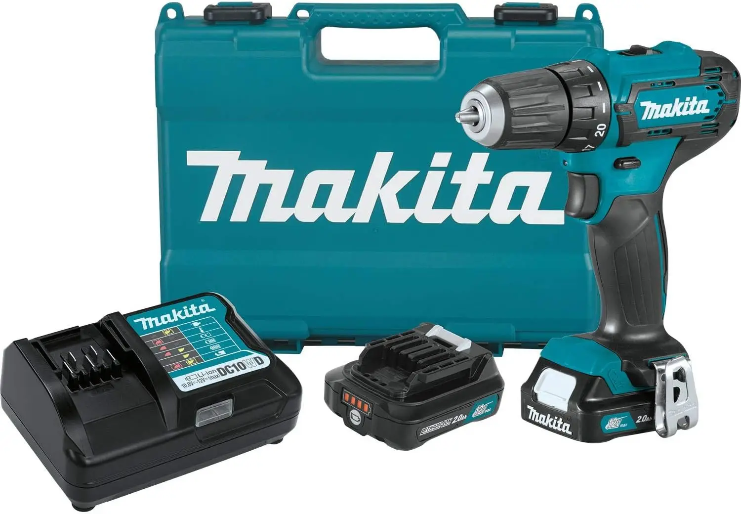 

Makita FD09R1 12V max CXT®Литий-ионная аккумуляторная дрель 3/8 дюйма (Ач)