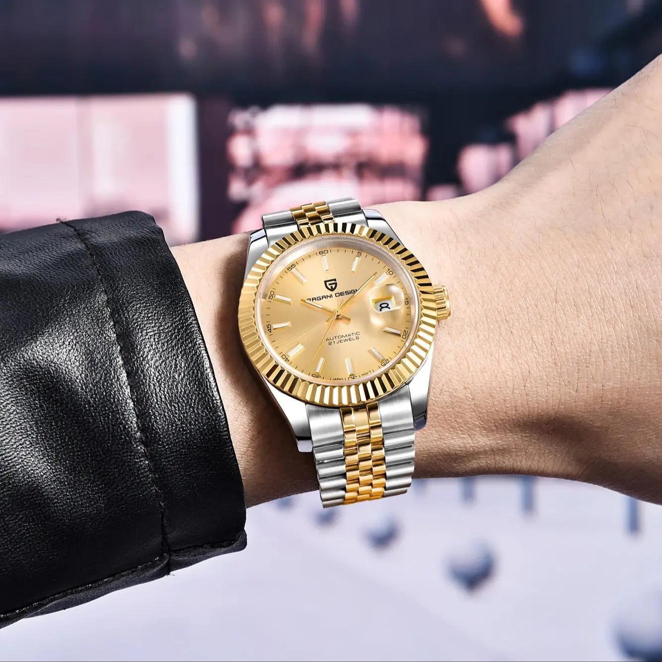 2025 جديد PAGANI تصميم الرجال ساعة ميكانيكية أوتوماتيكية كلاسيكية أنيقة فاخرة مضيئة الأيدي مقاوم للماء التقويم صندوق هدايا محدود