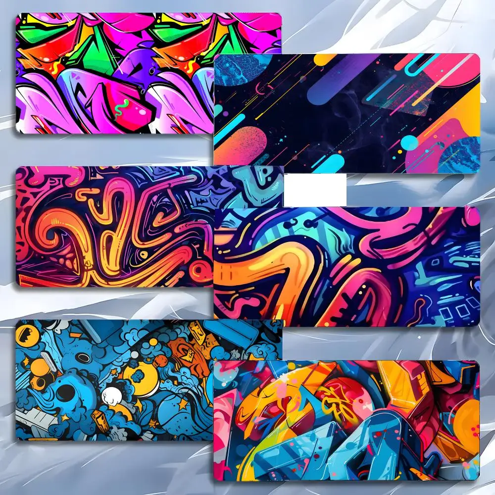 Graffiti Abstract Cool Modern Art Mouse Pad Mousepad Large Gaming LockEdge Thickened PC Table Desk Mat