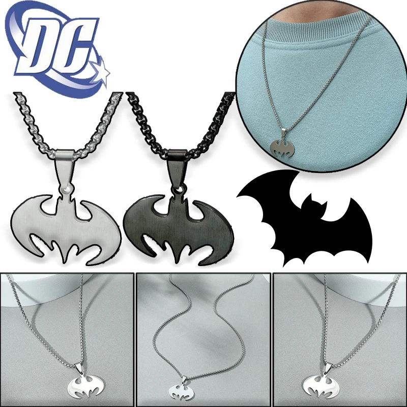 DC Comics Batman Fashion Accessories Necklace for Men and Women Stainless Necklace Vintage Solid Metal Colla Birthday Gifts New