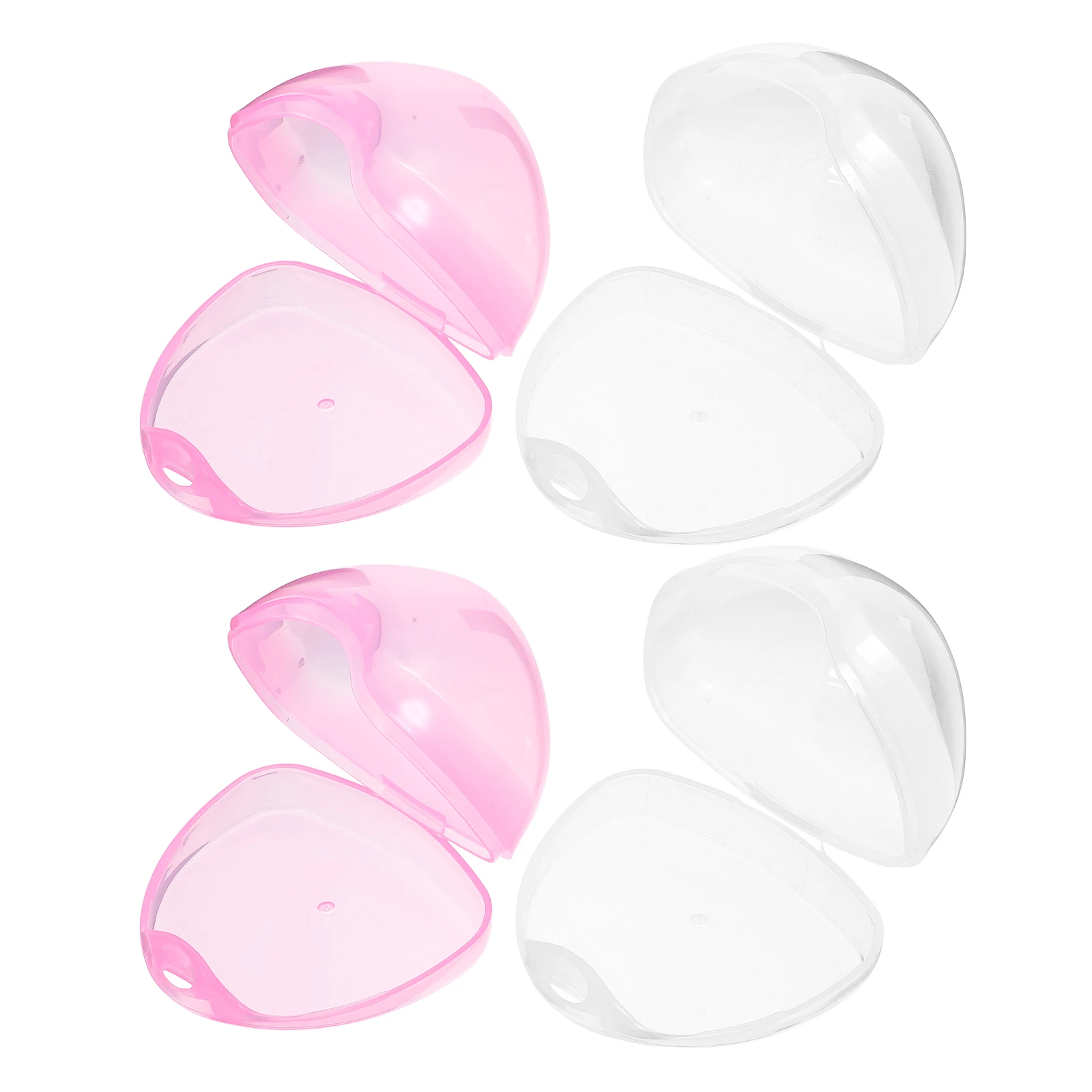 

4 Pcs Pacifier Box Storage Case Portable Baby Travel Container Filling Transparent Pink Dustproof Practical Outdoor