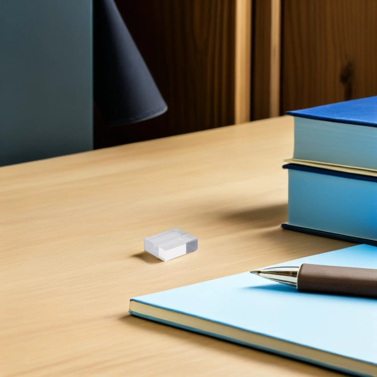 

24Pcs Desktop Acrylic Business Card Holder Transparent Stand for Office Restaurant Tabletop Name Card Display Holder