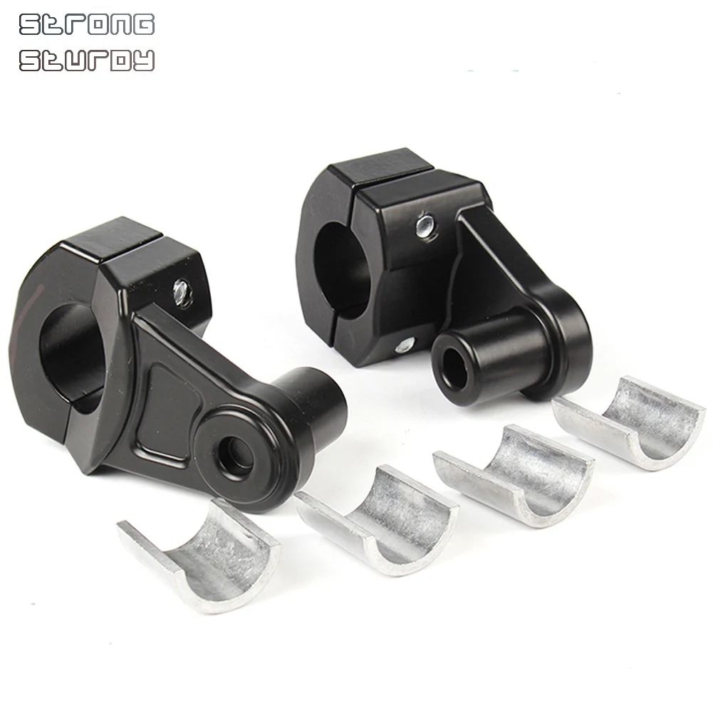 Universal Motorcycle Handlebar Clamps Riser add 5.5cm height for 22mm 28mm Bars Clamp 2 Inch Pivoting For CRF YZF Supermoto