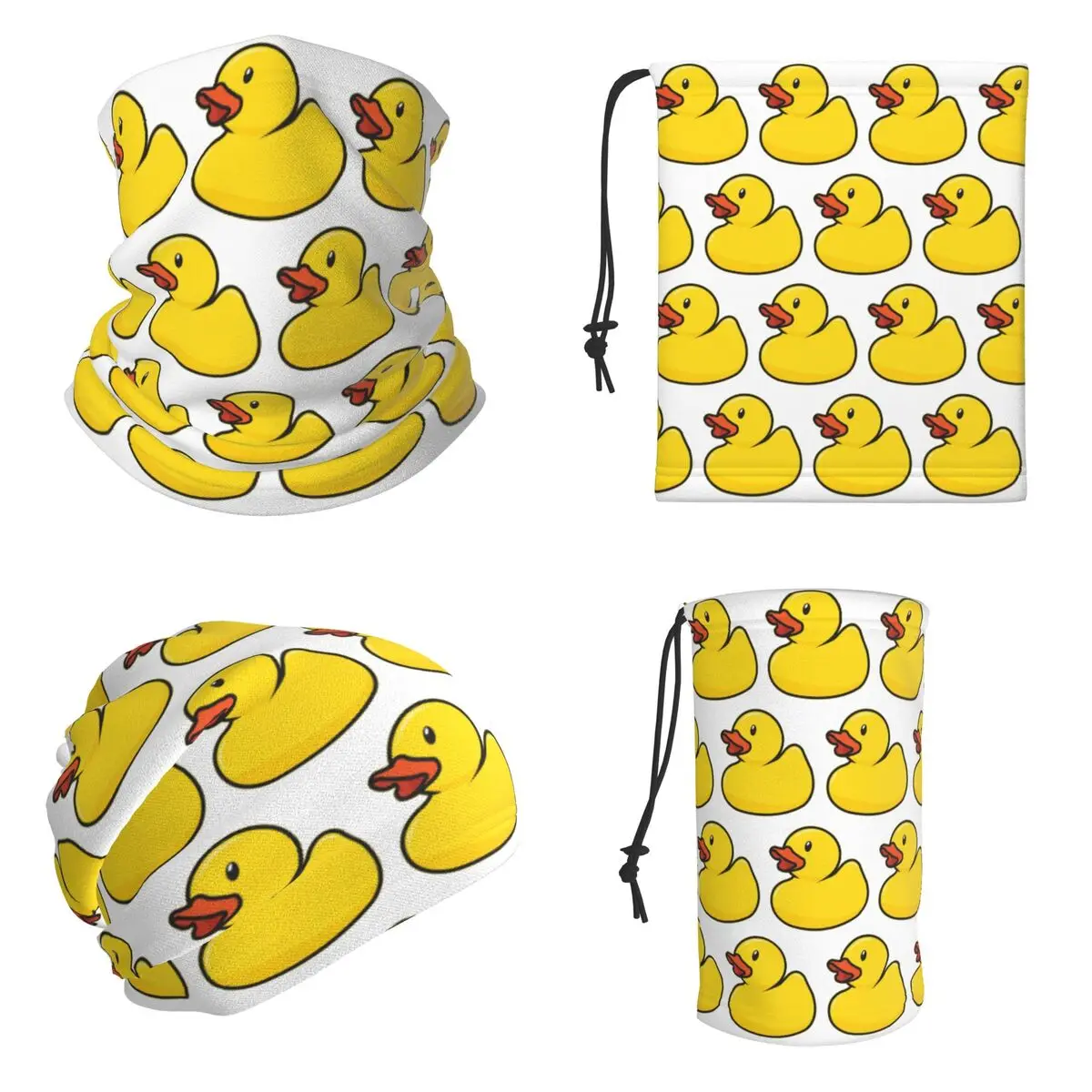 Rubber Duck In Yellow Bandana Neck Gaiter Printed Mask Scarf Warm Face Mask Unisex Adult All Season