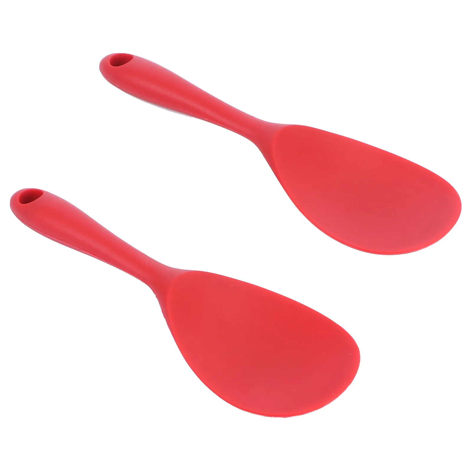 Cuillères à riz en Silicone résistantes à la chaleur, ustensiles de service alimentaire antiadhésifs pour la maison, le restaurant, la cuisine, 2 pièces