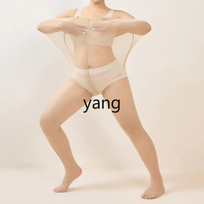 Yjq large size stockings, fattened and enlarged spring, autumn and summer ultra-thin meat-colored skin socks