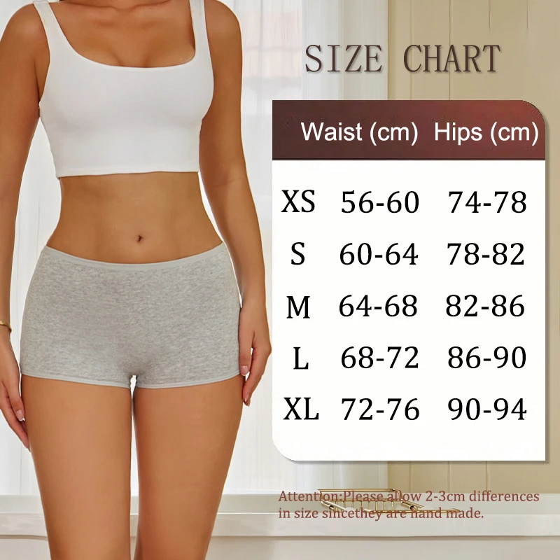 FINETOO 3PCS Women's Cotton Boyshort Panties Breathable Low Waist Solid Colors Underwear Female Casual Sports Boxers Underpants - Image 6