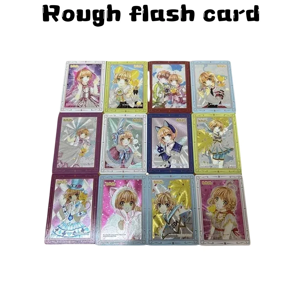 

DIY Card Captor KINOMOTO SAKURA Original Series Set 12pcs Rough Flash Card Anime Peripheral Game Collection Card Holiday Gift