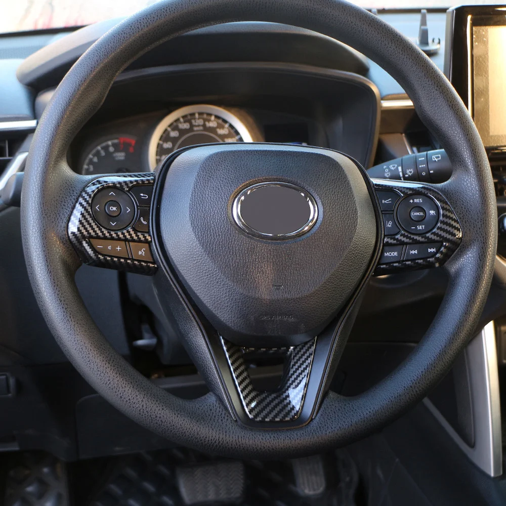 Car Steering Wheel Panel Cover Trim for Toyota RAV4 XA50 Corolla E210 Corolla Cross 2019-2025 Decoration Sticker Accessories