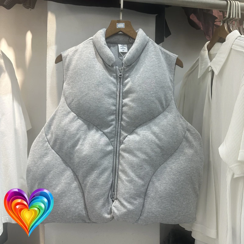 

Без рукавов в стиле ретро, однотонный свободный жилет на молнии, куртка-пуховик для мужчин и женщин, зимняя теплая повседневная куртка-паркер, майки