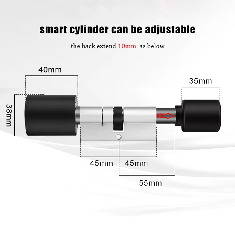 Imagem -05 - Tuya-fingerprint Door Lock Cilindro 70 mm App Remote Abre Faça Você Mesmo Instalação Rápida Sable Perfil ue Locks Door
