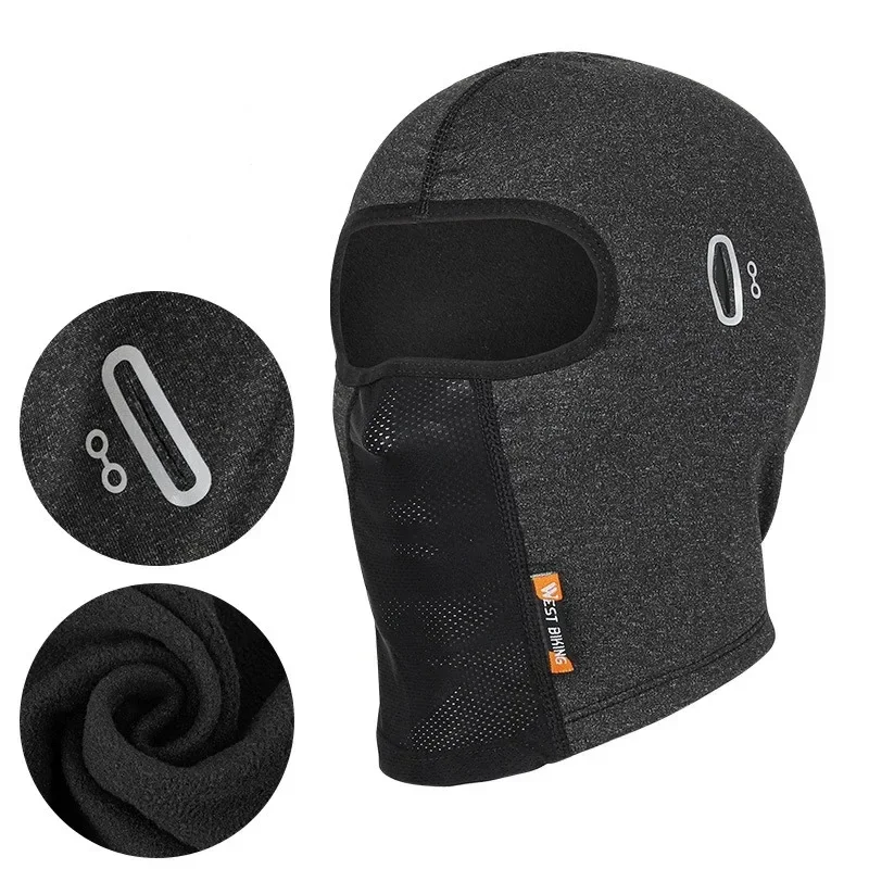 Gorro con bufanda para ciclismo y motocicleta, gorro cálido para invierno, pasamontañas a prueba de viento, cubierta para todo el rostro, forro para casco de motocicleta y bicicleta de montaña