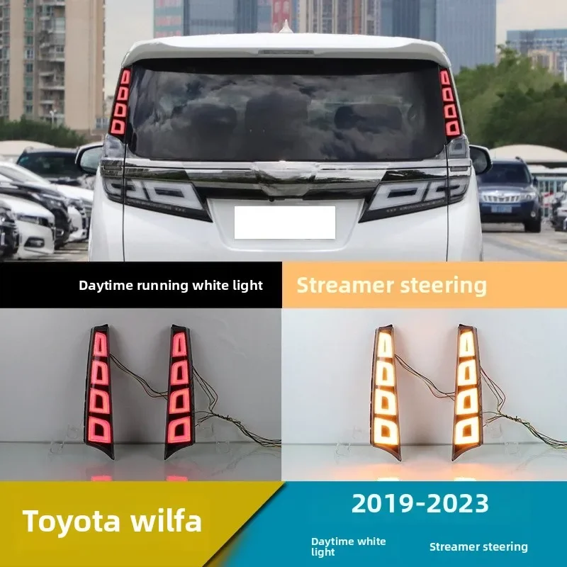 

For Toyota Vellfire 30 Series 2019-2023 Car LED Rear Bumper Lights DRL Taillights Rear Pillar Brake Dynamic Turn Signal Lights
