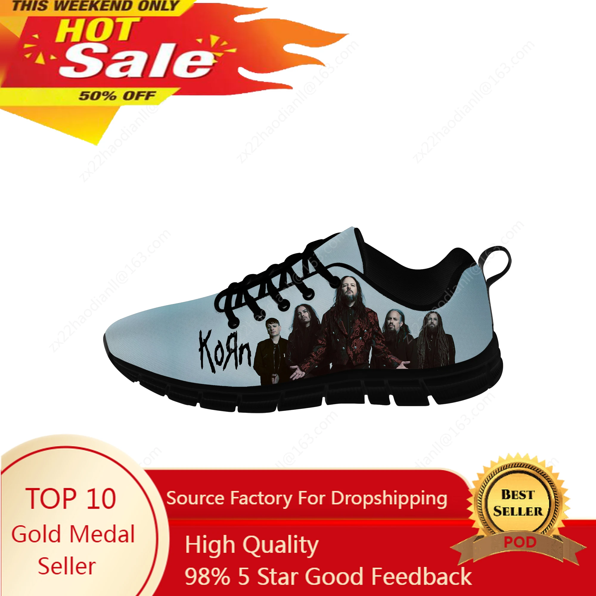 

Korn Rock Band Sneakers Mens Womens Teenager Casual Shoes Canvas Running Cloth Shoes 3D Printed Breathable Lightweight shoe