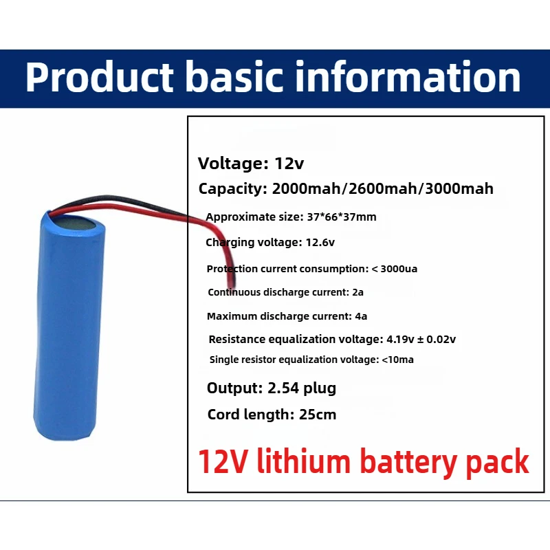 3.7V 18650 Lithium Battery Packs Suitable for Audio Solar Headlamps Charging for Singing Machines Garden Firefighting Lights