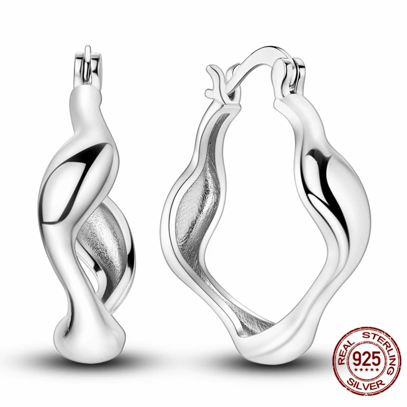 

High-quality S925 sterling silver earrings, irregular earrings for women, perfect for anniversary and wedding jewelry gifts.