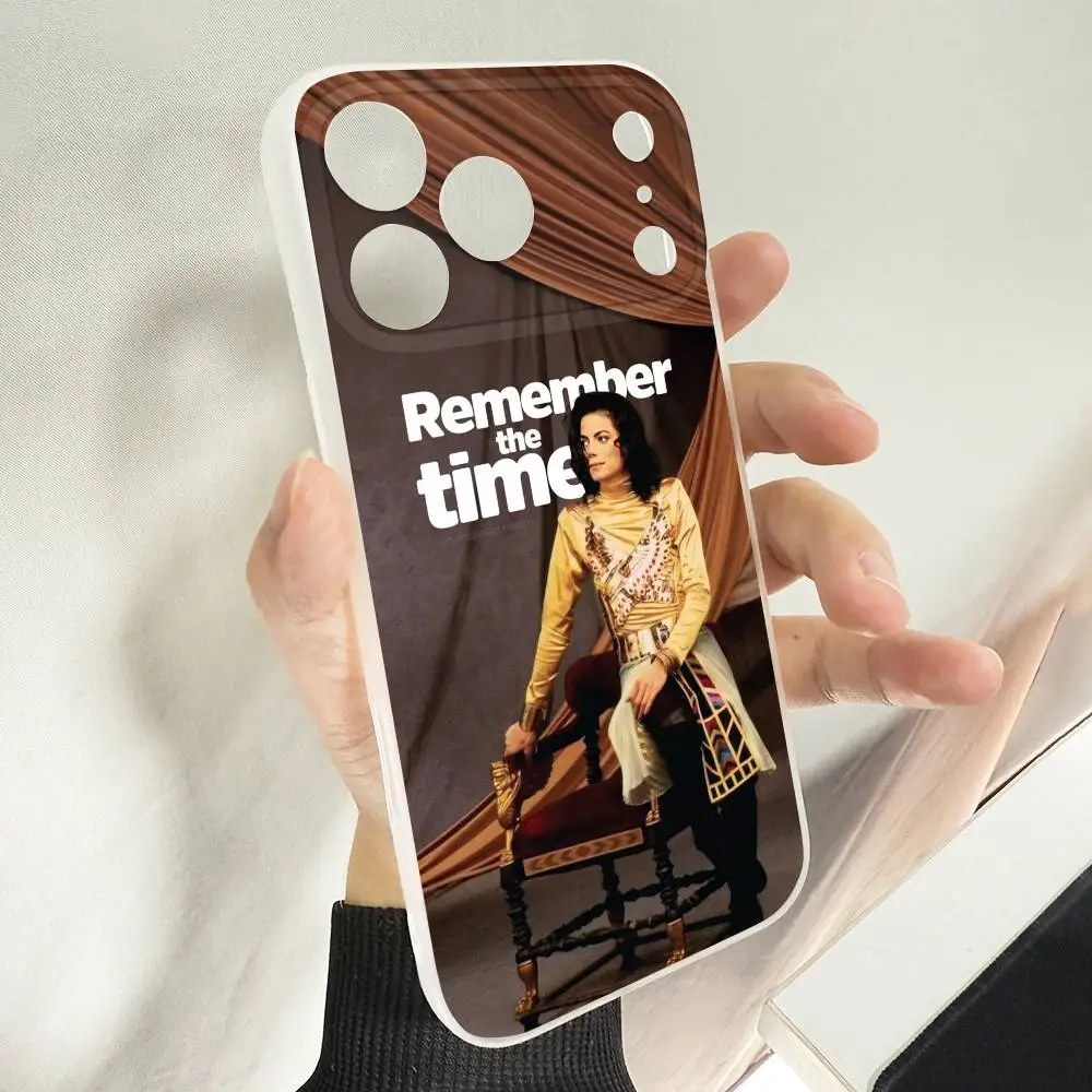 Etui na telefon M-Michael Jackson do iPhone'a 14, 16, 15, 11, 13, 17, 12, Air, Mini, Plus, E, Pro, Max, magnetyczne, z obsługą Magsafe, matowe.