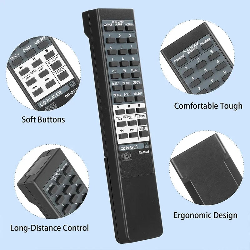 RM-D335 Remote Control For Sony CD Player Component System CDP-C365 CDP-C345 CDP-C335 CDPC365 CDPC345 CDPC335 CDPC245 CDPC265