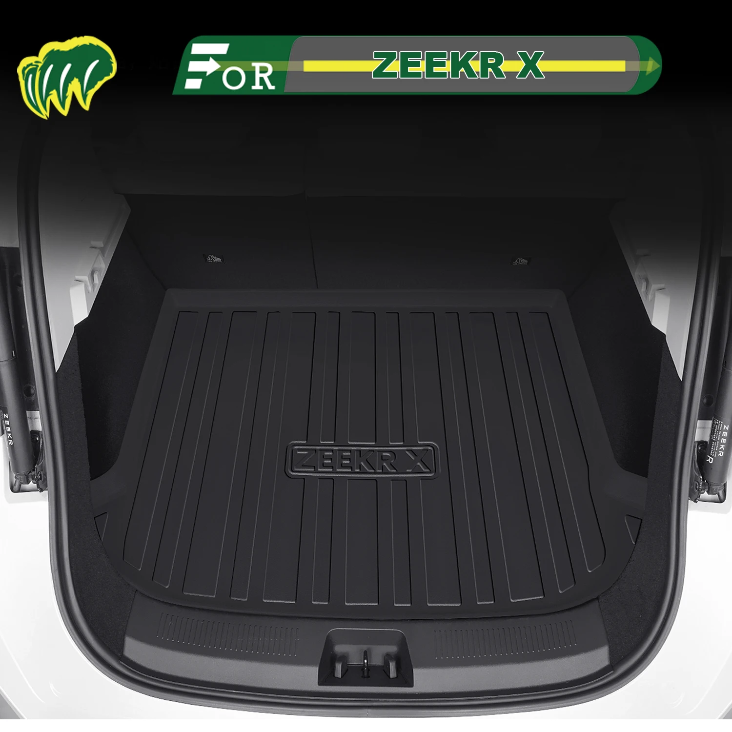 

Для ZEEKR X 2023-2025 TPE индивидуальный коврик для багажника автомобиля всесезонный коврик для багажника 3D-образная подкладка для багажника защитный коврик для спинки стула