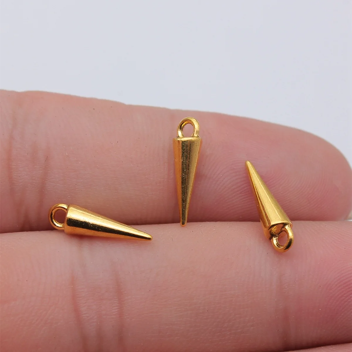 WYSIWYG 20pcs 4x16mm 7 Colors Cone Charms Pendant For DIY Jewelry Making Handmade Jewelry Craft Findings