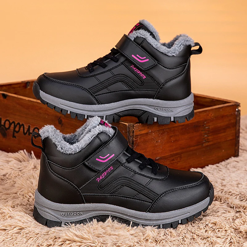 Hip Street Slip on Winter Boots Chafe-Free Inner Design, Fully Fleece Lined Waterproof Slip Resistant Light Cold Resistant Shoe