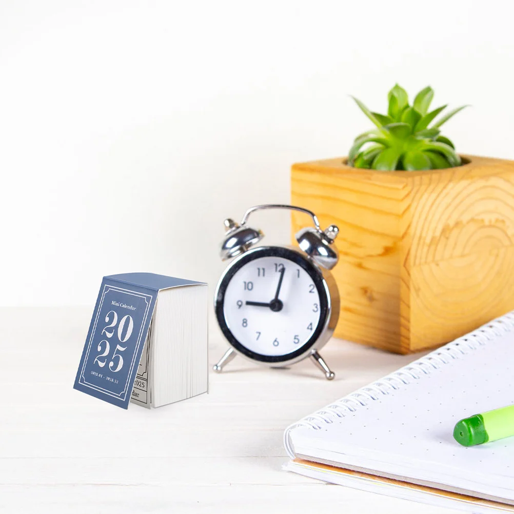 

Мини-эжедневный отрывной настольный календарь, 2 шт., планировщик на 2025 января в декабрь для классной комнаты, домашнего офиса, ежедневный настольный календарь