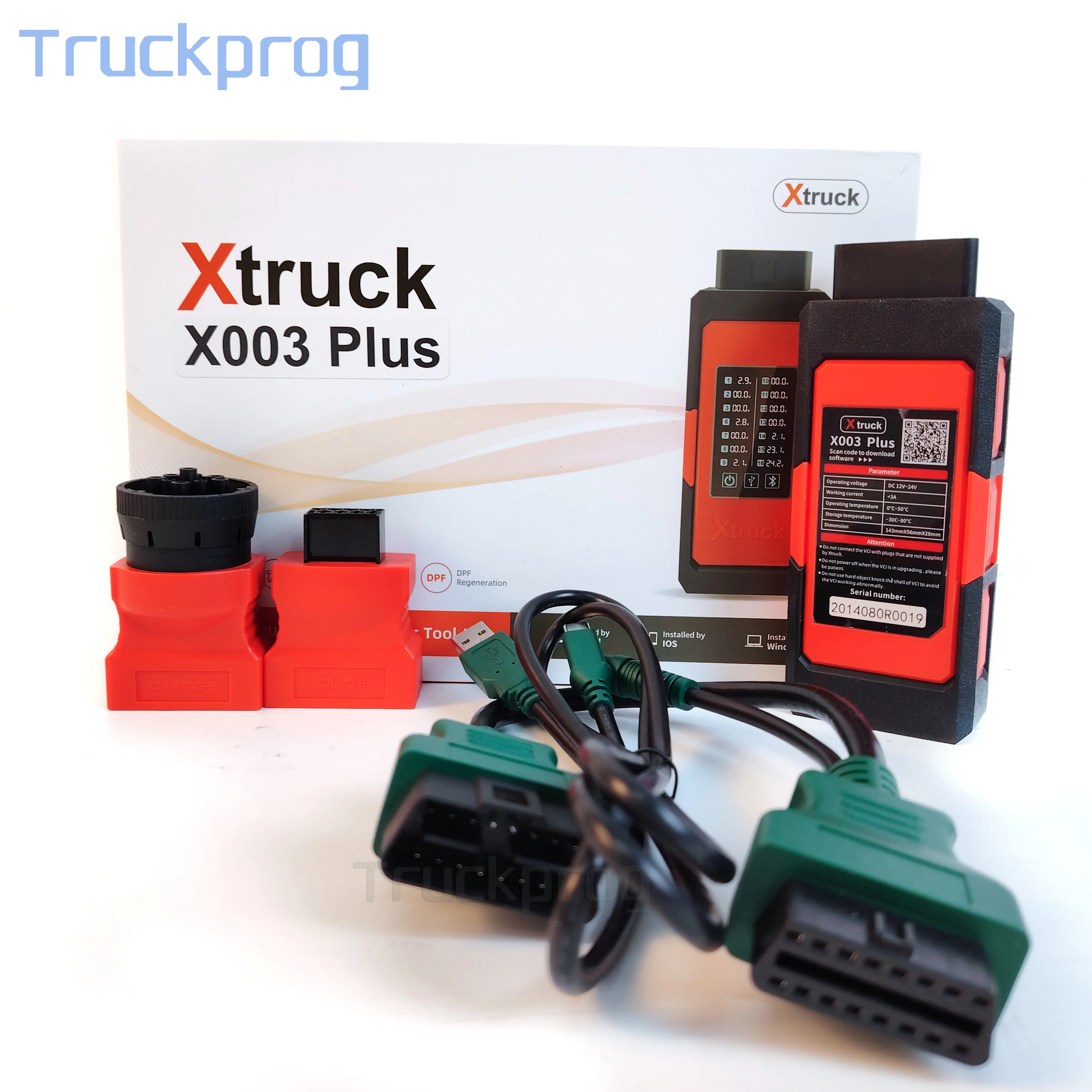 X-truck X003 plus Read fault code DPF Regeneration support Cums and VOLVO Truck Diagnostic Tool