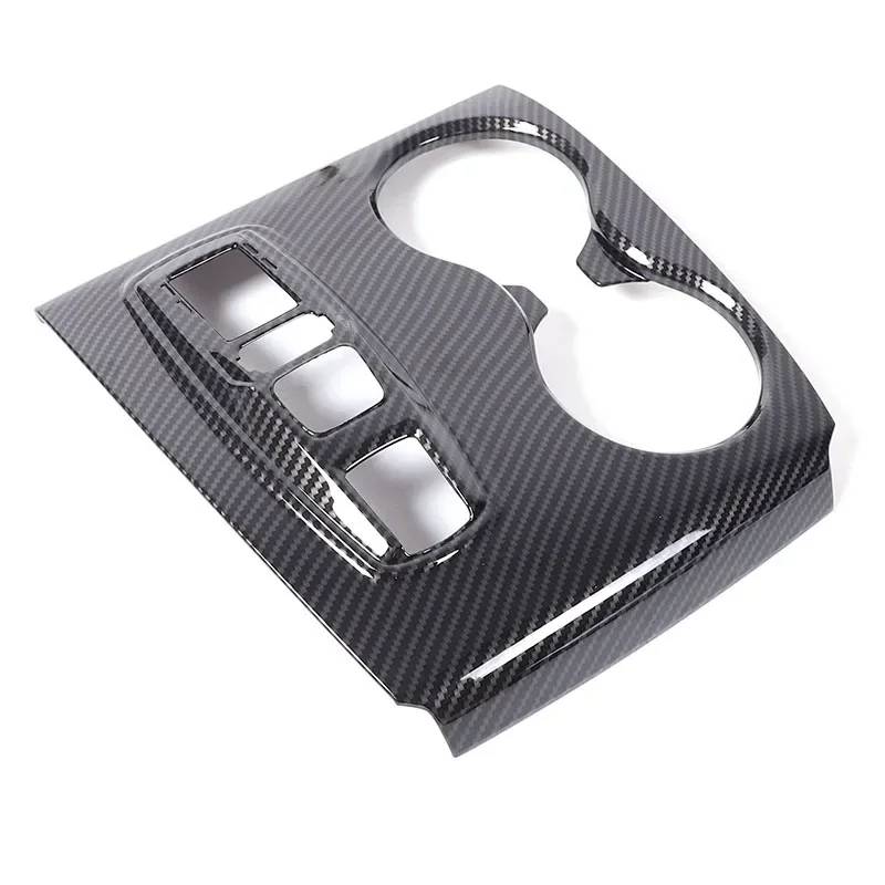

For Honda Pilot Ridgeline Passport 2016-22 ABS Carbon Fiber Car Central Control Gear Water Cup Panel Cover Trim Car Accessories