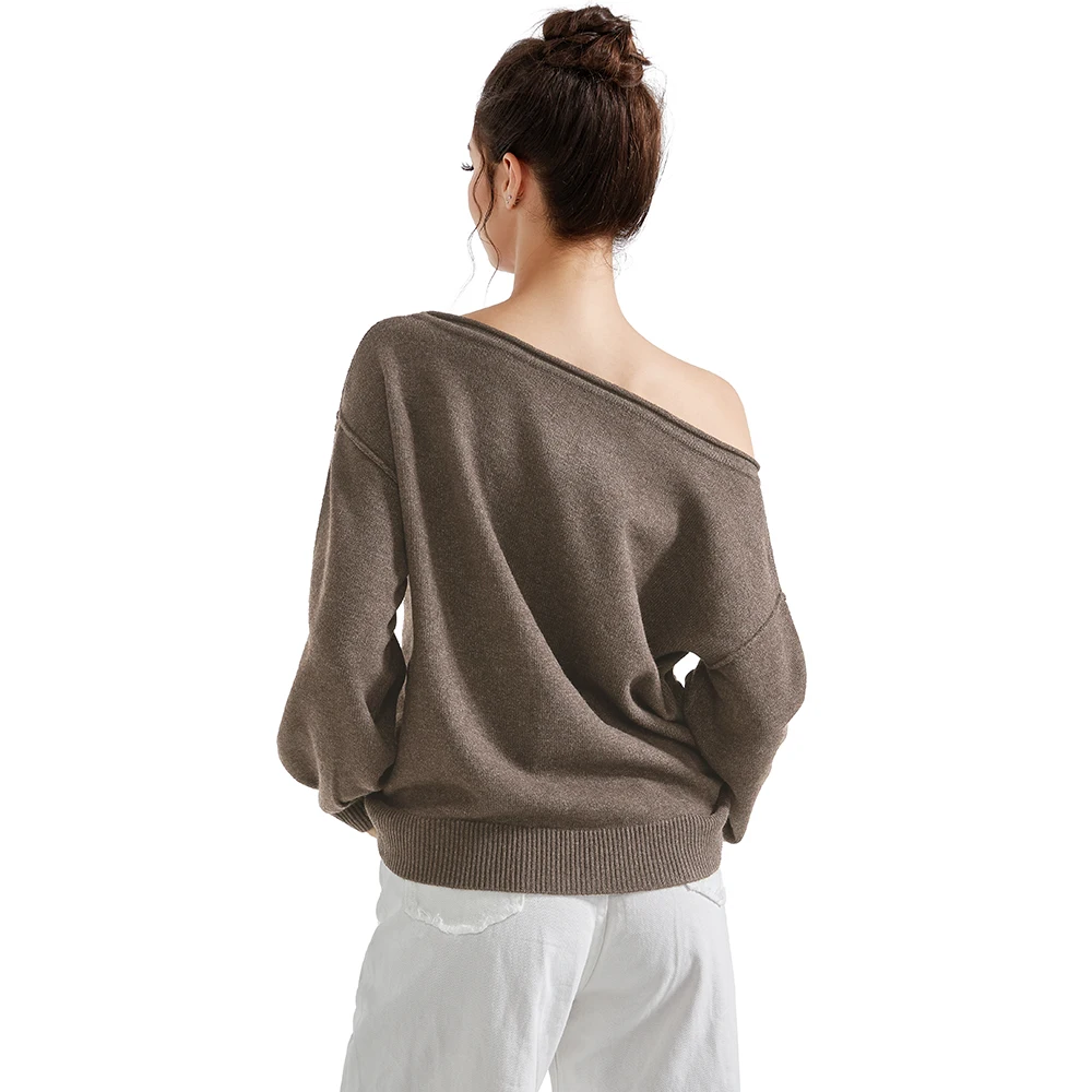 Automne hiver col rond femmes pull Vintage basique solide tricoté hauts décontracté mince pull coréen chandails Simple Chic pulls