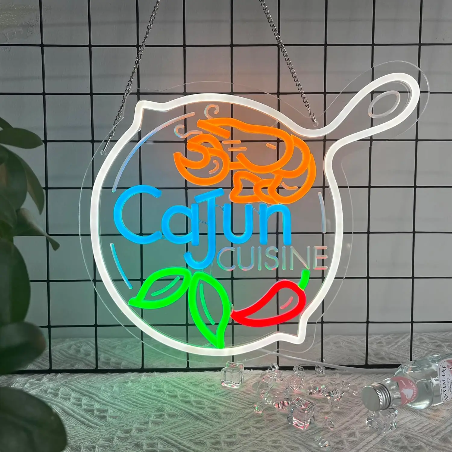 LED ضوء النيون Cajun المطبخ النيون تسجيل ل Cajun مطعم متجر بار مقهى المطبخ ديكور المنزل USB بالطاقة عكس الضوء #4