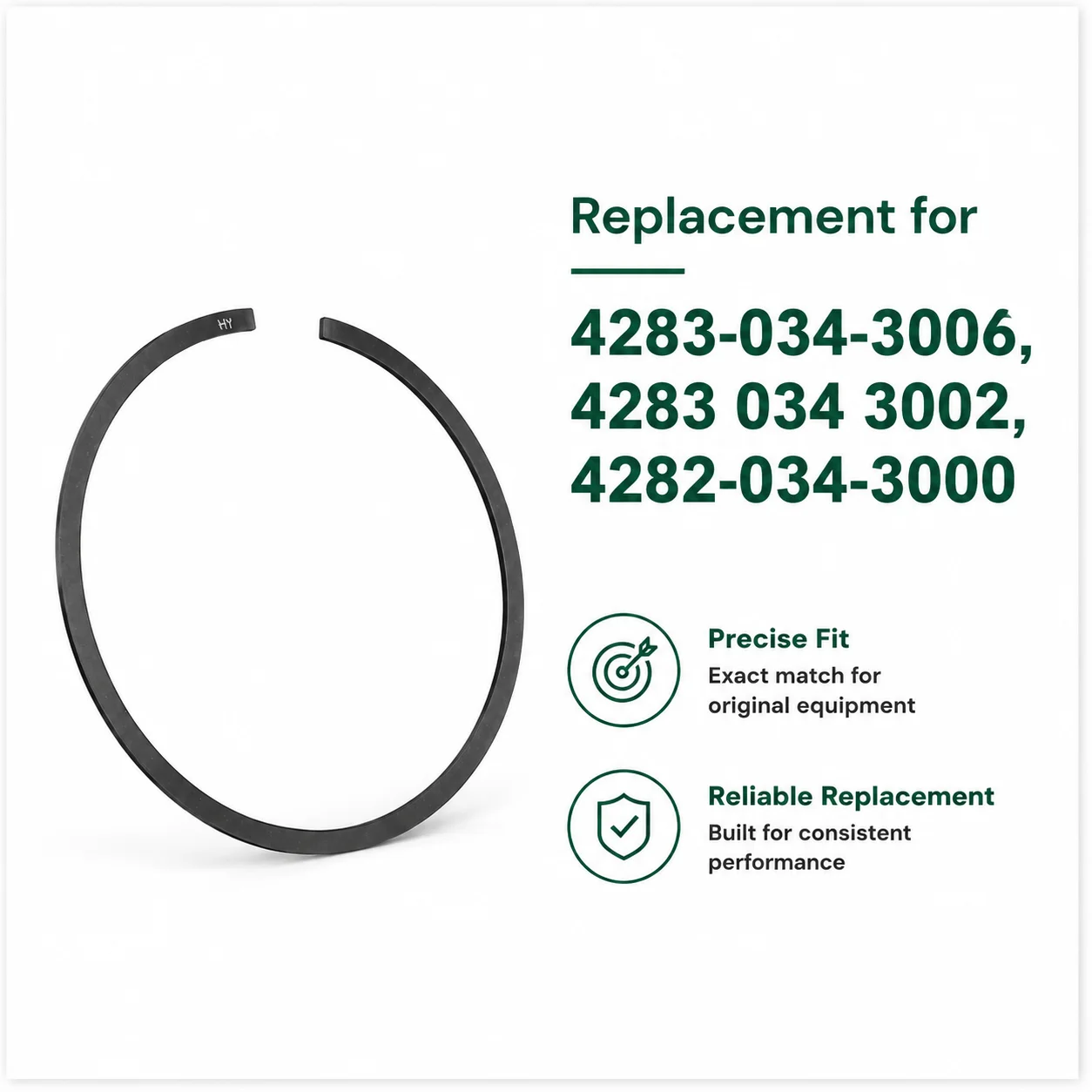 6Pcs 50x1.2mm Piston Rings For Stihl BR500 BR550 BR600 BR700 Backpack Leaf Blower Parts, Replaces 4282-034-3000 4283-034-3006