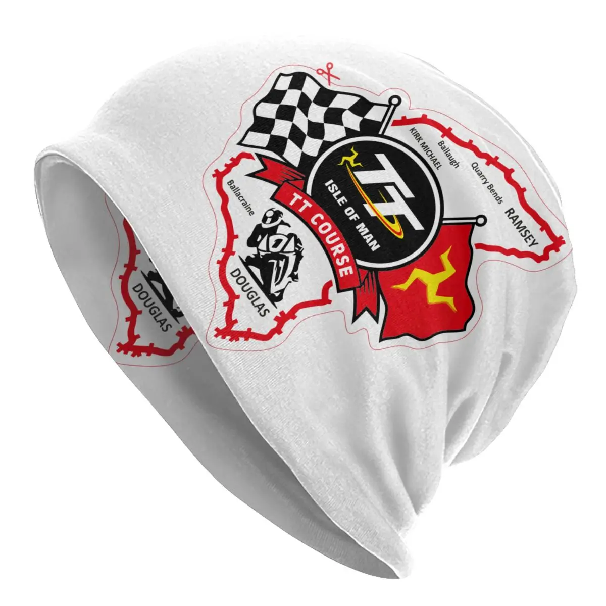 Isle Of Man Tt Racing Skullies Beanies Caps Unisex Winter Warm Knitted Hat Adult Motorcycle Sports Bonnet Hats Outdoor Ski Cap