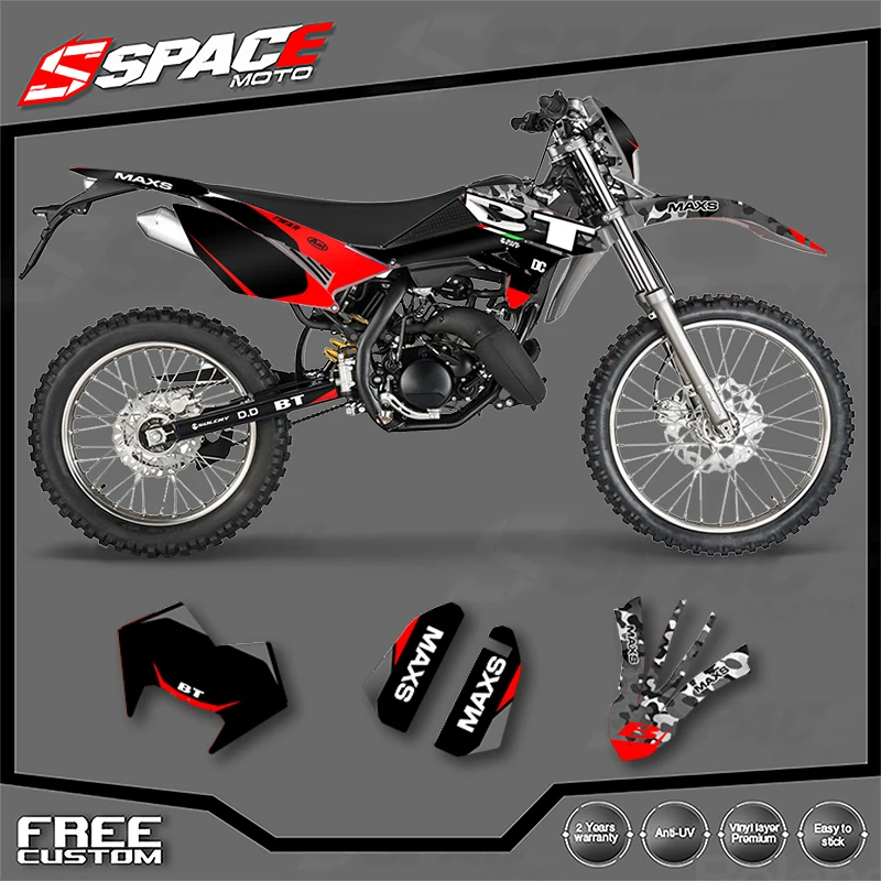 

Наклейки SPACE Custom Motorcycle Graphics Background Decal для Beta RR 50 2011-2020, комплекты эндуро-наклеек 02