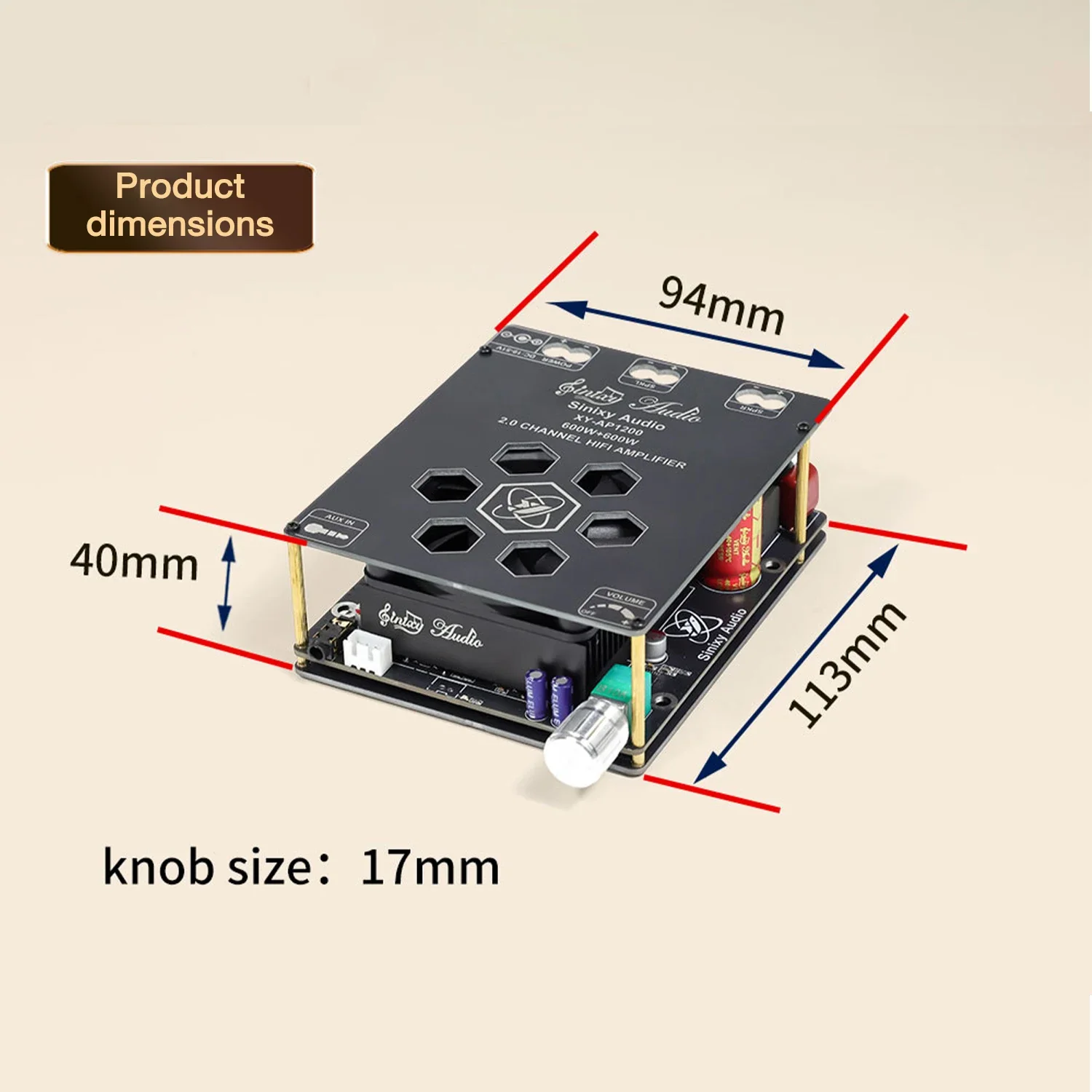 Hochleistungs-Doppelkanal-Endstufenverstärker 1200W 600W+600W DC 19-51V 10A TPA3255 Reine Endstufenschaltung mit einstellbarer Verstärkung – Detail 14