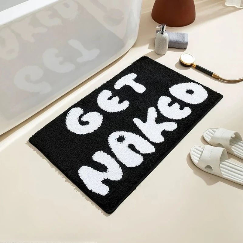 

Soft Carpet Fluffy Bedroom Carpet Floor Safety Mat Beautiful Living Room Cozy Decoration Black and White Floor Bath Mat