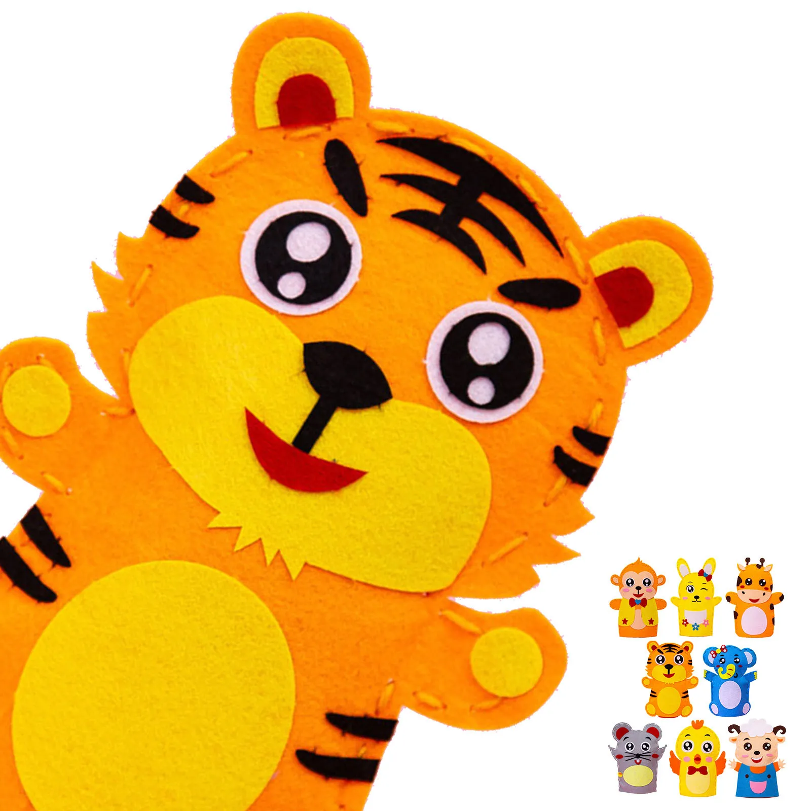 8Pcs Kids Craft Kits Non-Woven Fabric Weaving DIY Materials for Early Development Brain Stimulation Handmade Materials