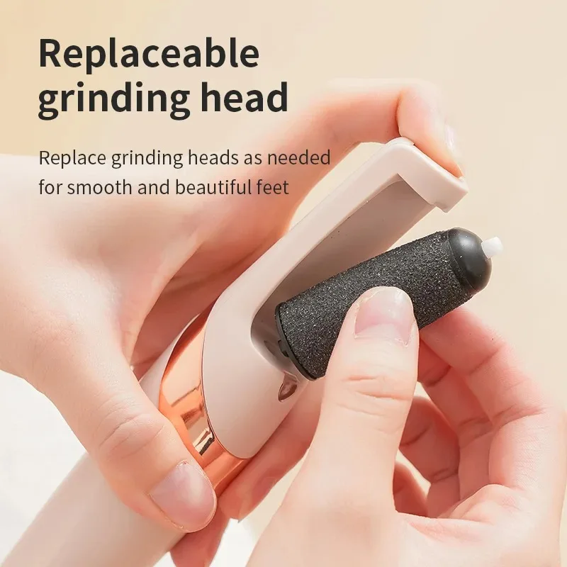 Electric Foot Grinder Portable USB Rechargeable Adjustable Speed 2 Pedicure Tool Dead Skin Callus