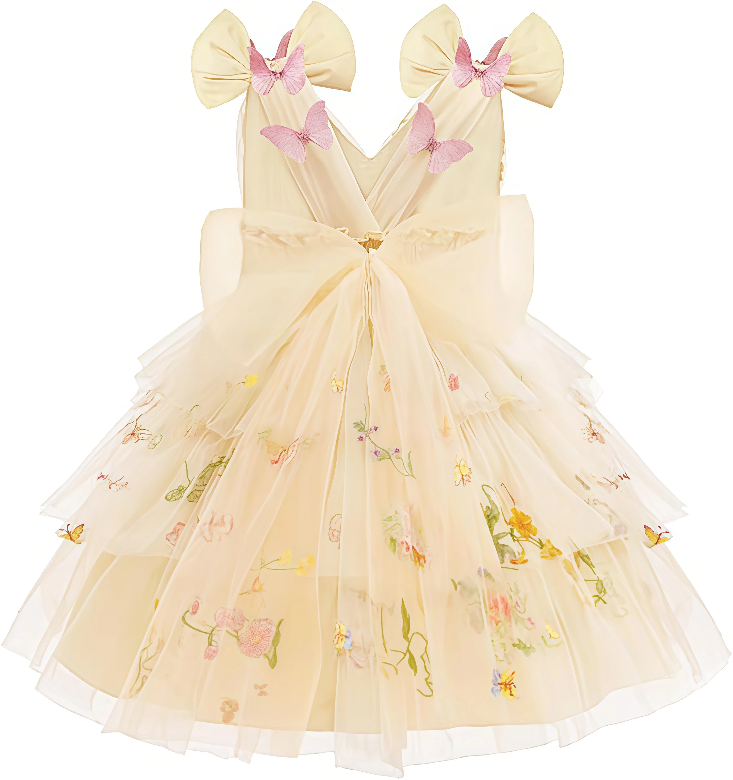 Baby Girls Party Dresses For 1st Birthday Toddler Embroidery Tulle Princess Dress With Headband Children Baptism Evening Gown