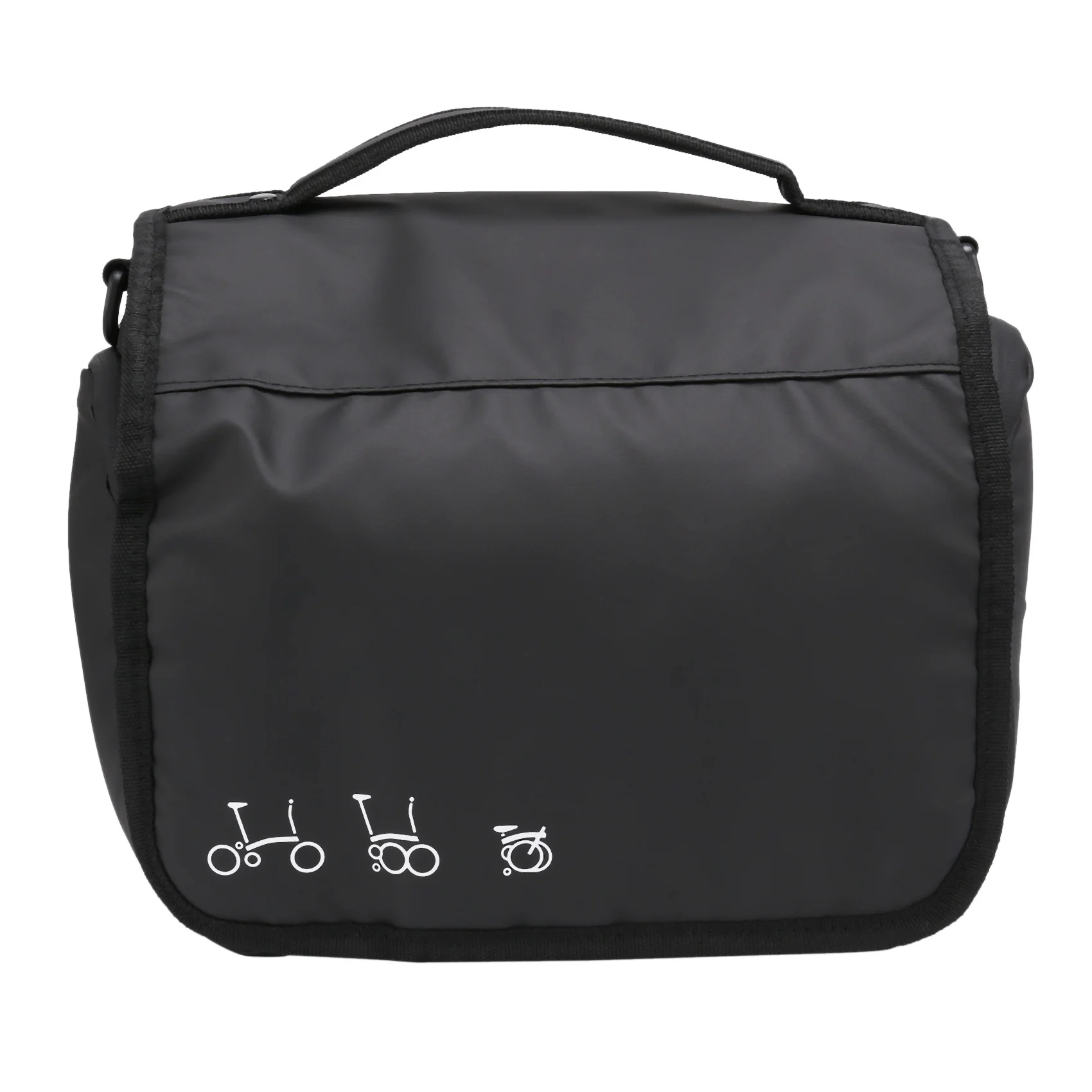 

Highly Recommended.Bicycle Front Bag Backpack with Stand Holder for Brompton Black