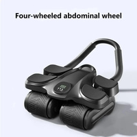 New Four Wheel Abdominal Health Wheel Automatic Rebound Muscle Training Tool For Men And Women's Home Use, Rolling And Slimming