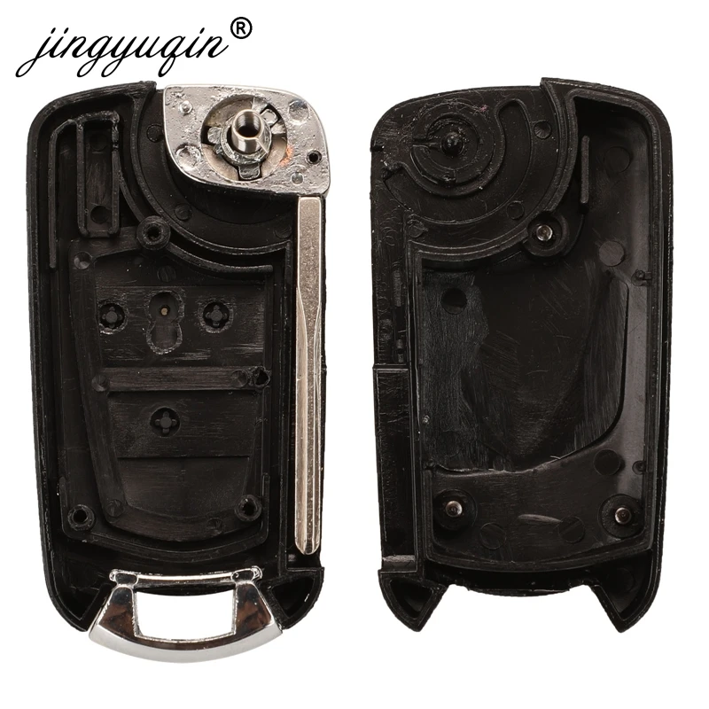 jingyuqin Remote Modified Flip Car Key Shell For Opel VAUXHALL Vectra Astra Zafira 3Buttons HU100/HU43/Hu46/YM28 Fob Case