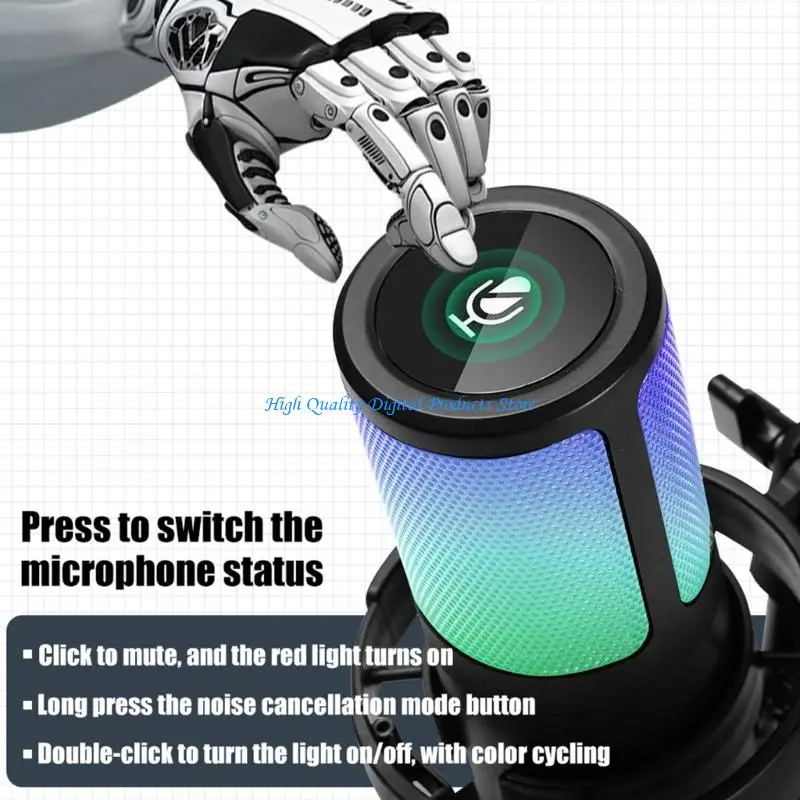 

U2JE Professional Condenser Microphone USB Dynamic Microphone With Filter Gaming